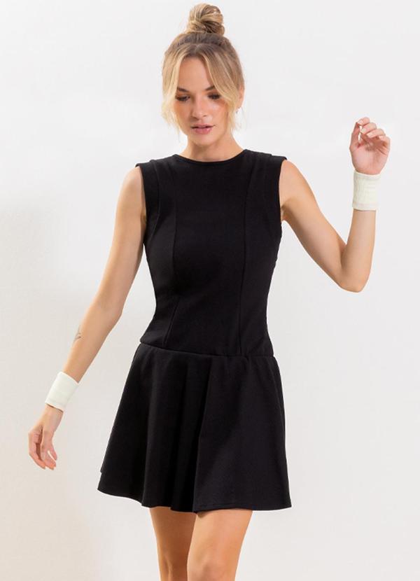 Cativa - Vestido Feminino com Shorts Embutido Preto