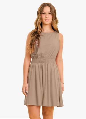 Minty - Vestido Feminino com Strass Marrom - MINTY