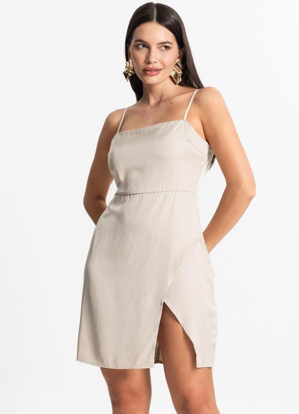 Rovitex - Vestido Feminino Curto Alcinha com Fenda Rosa 1