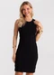 Rovitex - Vestido Feminino Curto Básico Ribana Preto - variação: Preto