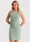 Rovitex - Vestido Feminino Curto Básico Ribana Preto - variação: Verde