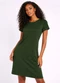 Infinita Cor - Vestido Feminino Curto com Manga Rosa - variação: Verde