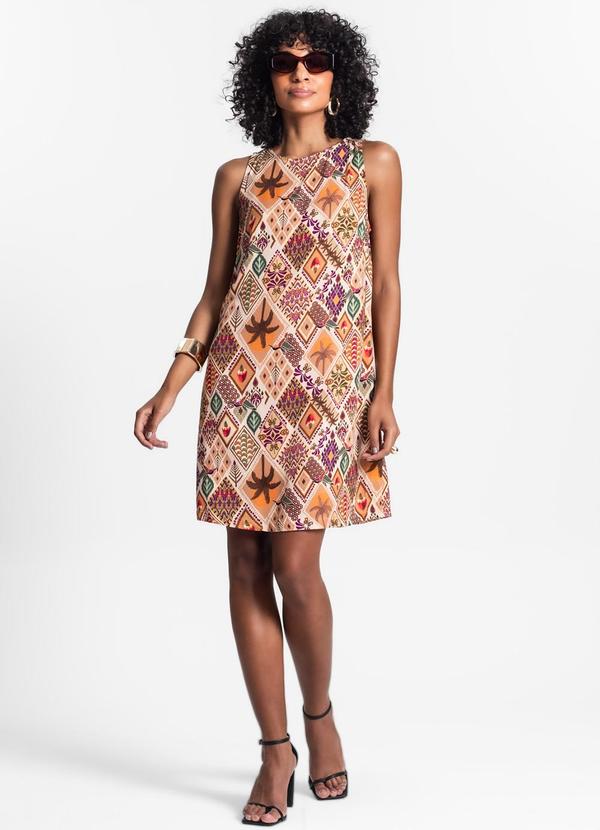 Select - Vestido Feminino Curto de Viscose Laranja 3