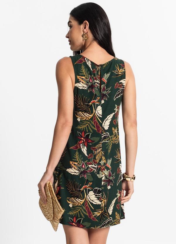 Select - Vestido Feminino Curto de Viscose Verde 2