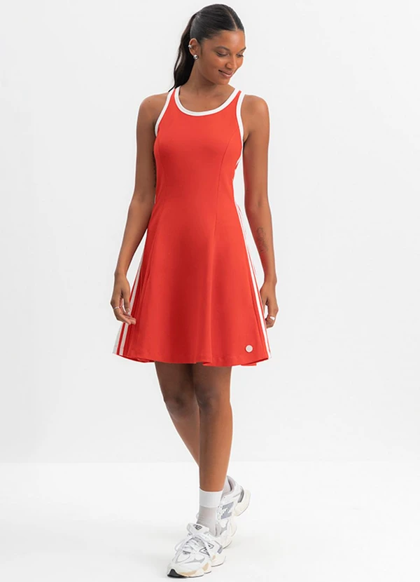 Essendi - Vestido Feminino Curto em Cotton Vermelho 2