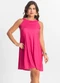 Rovitex - Vestido Feminino Curto em Liganete Roxo - variação: Rosa