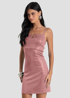 Dianna - Vestido Feminino Curto em Malha Lantejoula Unica - DIANNA
