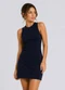 Infinita Cor - Vestido Feminino Curto em Malha Visco Azul - variação: Azul