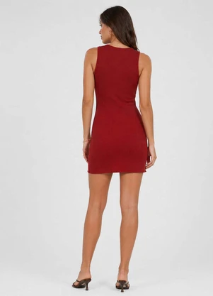 Infinita Cor - Vestido Feminino Curto em Malha Visco Laranja - INFINITA COR