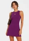 Infinita Cor - Vestido Feminino Curto em Malha Visco Azul - variação: Roxo