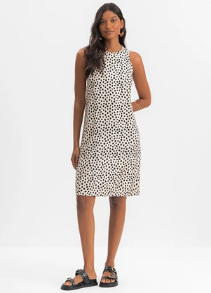Essendi - Vestido Feminino Curto em Viscose Natural - ESSENDI