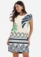 Rovitex - Vestido Feminino Curto Estampado Azul - variação: Azul