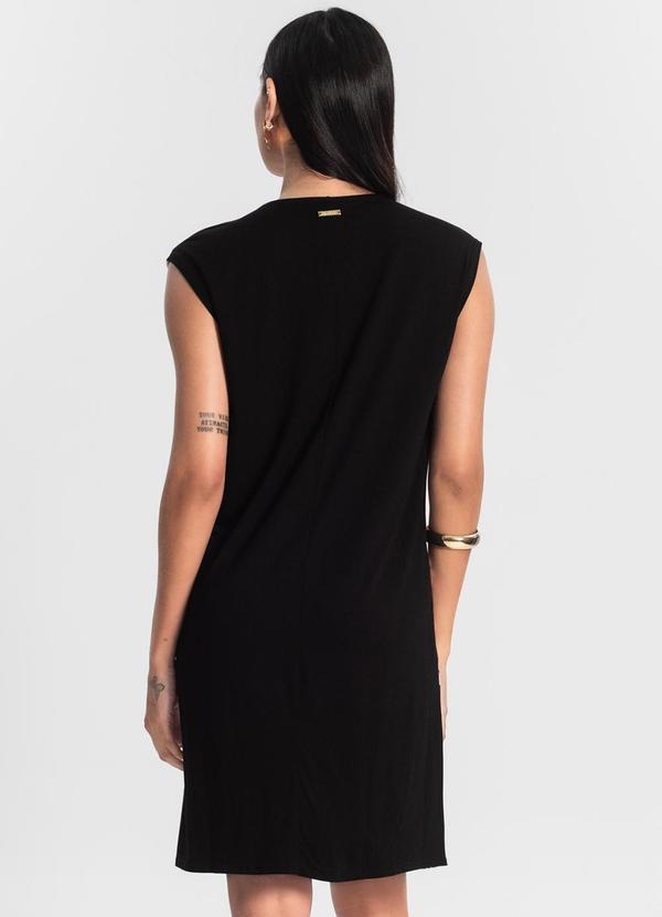 Rovitex - Vestido Feminino Curto Estampado Preto 3