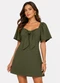 Infinita Cor - Vestido Feminino Curto Malha Visco Classic Verde - variação: Verde