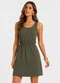 Infinita Cor - Vestido Feminino Curto Malha Visco Classic Preto - variação: Verde
