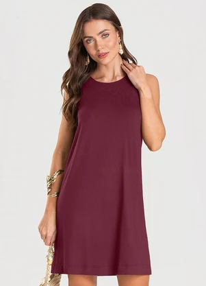 Dianna - Vestido Feminino Curto Malha Visco Vermelho - DIANNA