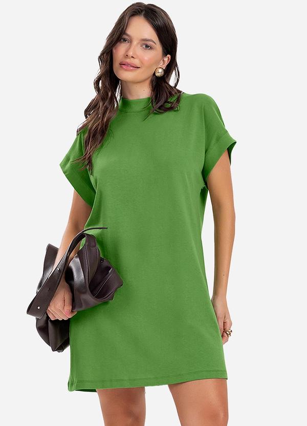 Rovitex - Vestido Feminino Curto Meia Malha Verde