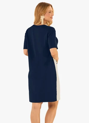 Rovitex - Vestido Feminino Curto Molecotton Azul - ROVITEX
