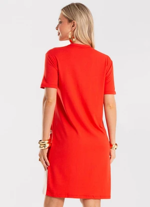 Rovitex - Vestido Feminino Curto Molecotton Vermelho - ROVITEX