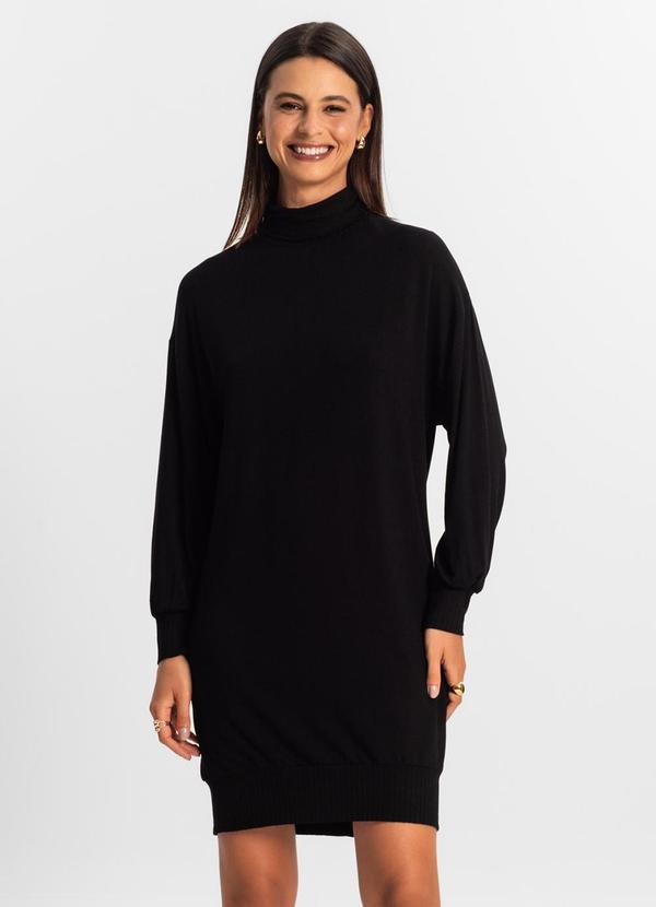 Rovitex - Vestido Feminino Curto Preto