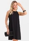 Rovitex - Vestido Feminino Curto Tecido Twill Preto - variação: Preto