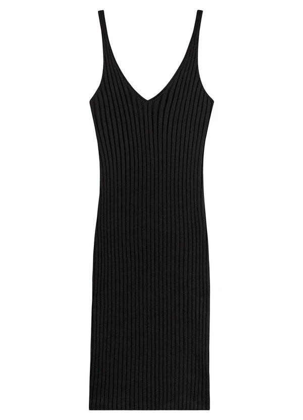 Marialícia - Vestido Feminino Curto Tricô Alças Marialícia Pre 3