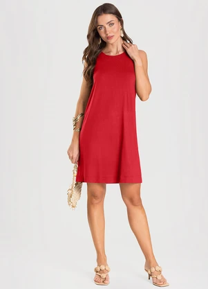 Dianna - Vestido Feminino Curto Vermelho - DIANNA