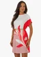 Rovitex - Vestido Feminino Curto Viscotorcion Preto - variação: Vermelho