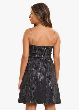 Minty - Vestido Feminino de Alça Preto - MINTY