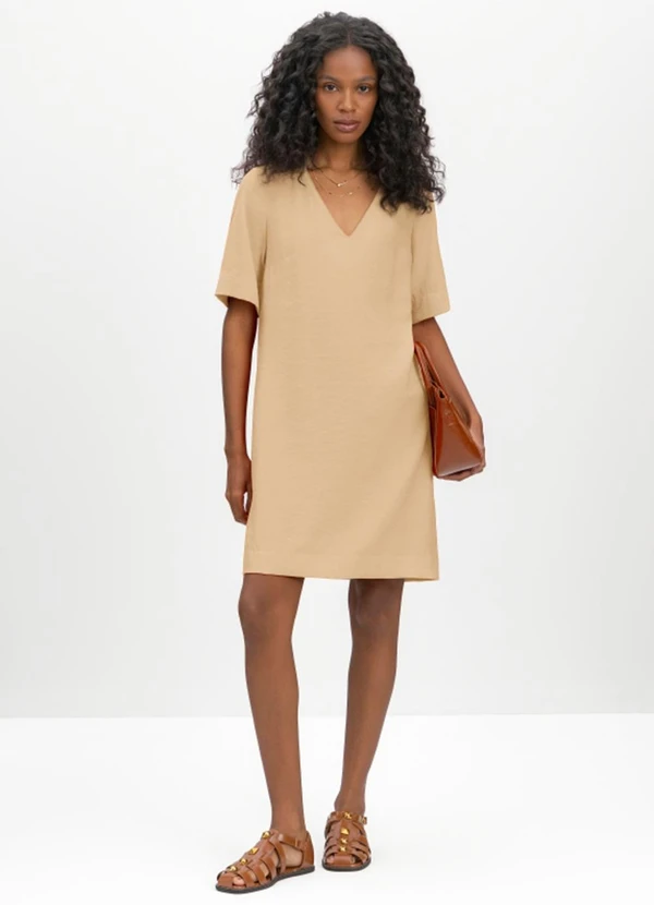 Essendi - Vestido Feminino em Alfaiataria Natural