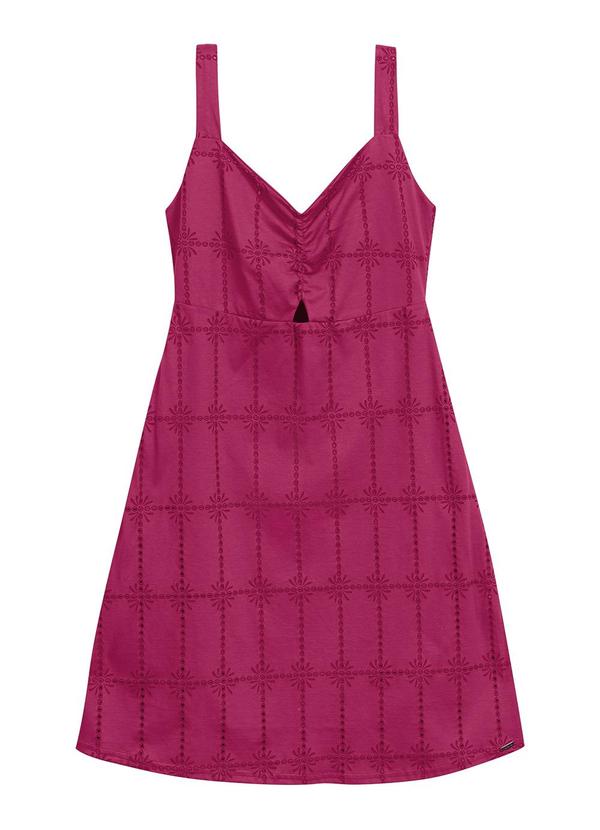 Marialícia - Vestido Feminino em Algodão Rosa