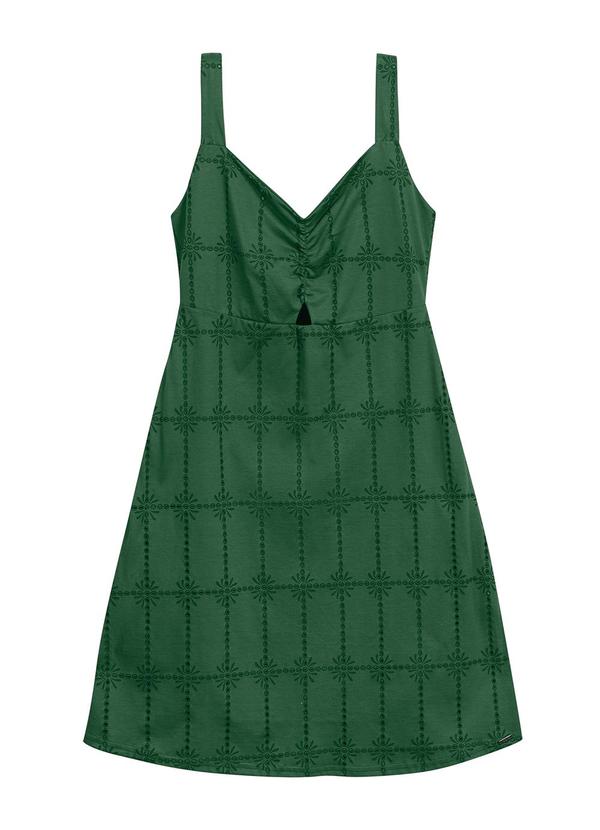 Marialícia - Vestido Feminino em Algodão Verde