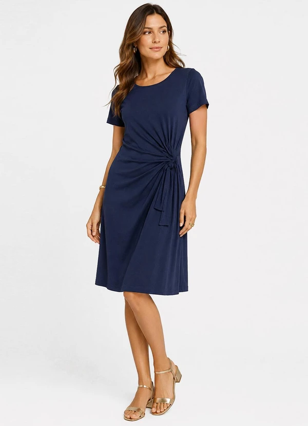 Infinita Cor - Vestido Feminino em Malha Visco Premiere Azul