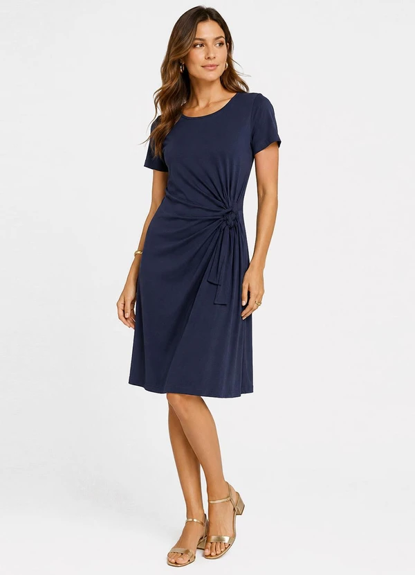 Infinita Cor - Vestido Feminino em Malha Visco Premiere Azul