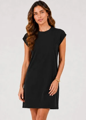 Infinita Cor - Vestido Feminino em Malha Visco Premiere Preto - INFINITA COR