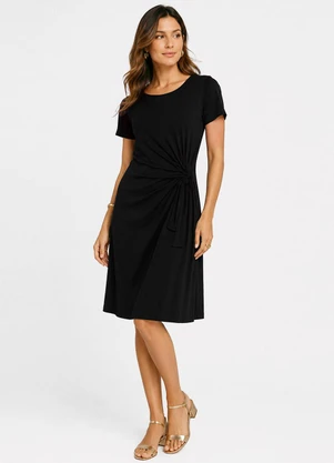 Infinita Cor - Vestido Feminino em Malha Visco Premiere Preto - INFINITA COR