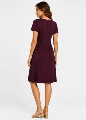 Infinita Cor - Vestido Feminino em Malha Visco Premiere Roxo - INFINITA COR