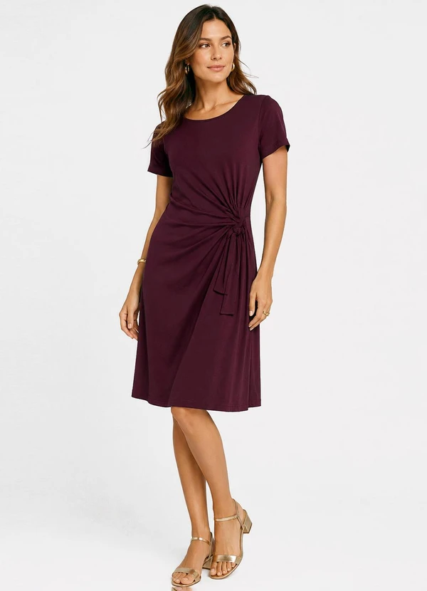 Infinita Cor - Vestido Feminino em Malha Visco Premiere Roxo