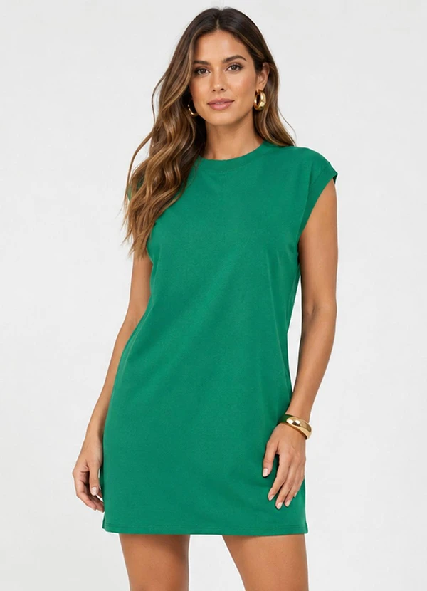 Infinita Cor - Vestido Feminino em Malha Visco Premiere Verde