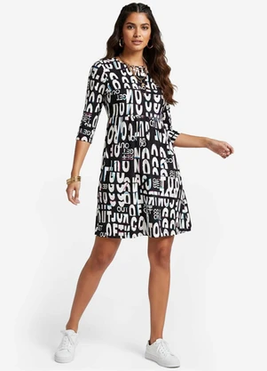 Infinita Cor - Vestido Feminino em Molecotton Branco - INFINITA COR