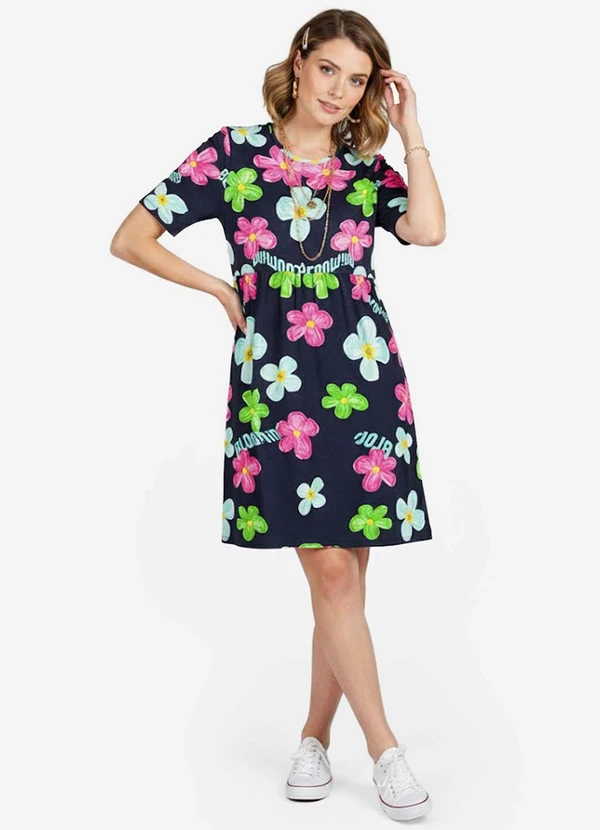 Infinita Cor - Vestido Feminino em Molecotton Rosa 3