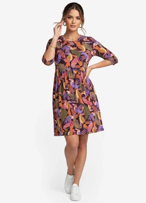 Infinita Cor - Vestido Feminino em Molecotton Vermelho - INFINITA COR