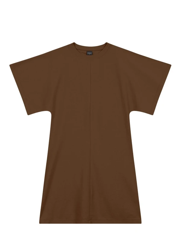 Essendi - Vestido Feminino em Moletinho Marrom