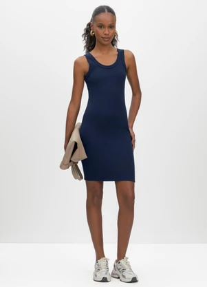 Essendi - Vestido Feminino em Ribana Azul - ESSENDI