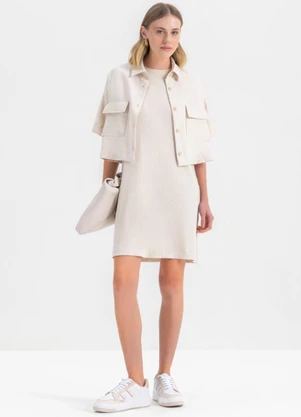 Essendi - Vestido Feminino em Ribana Bege - ESSENDI