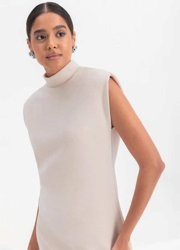 Essendi - Vestido Feminino em Ribana  Bege 4