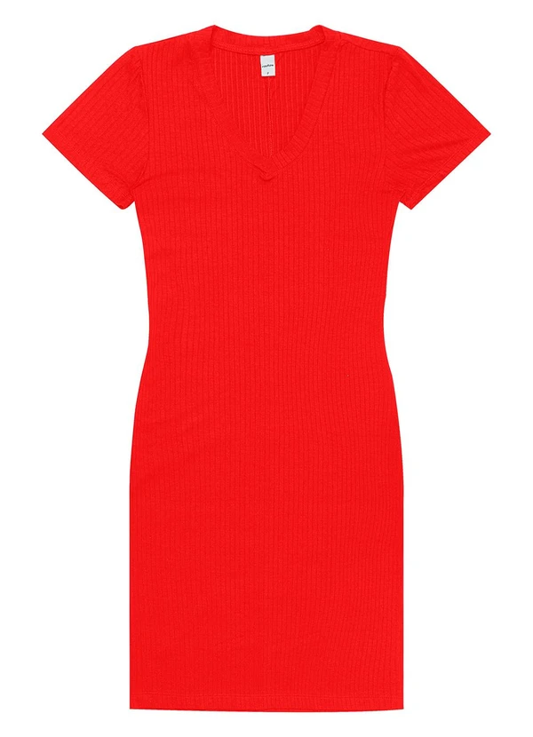 Rovitex - Vestido Feminino em Ribana Canelada Laranja 4