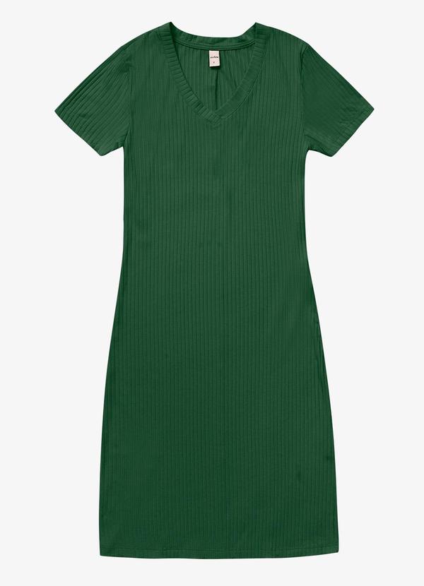 Rovitex - Vestido Feminino em Ribana Canelada Verde 4