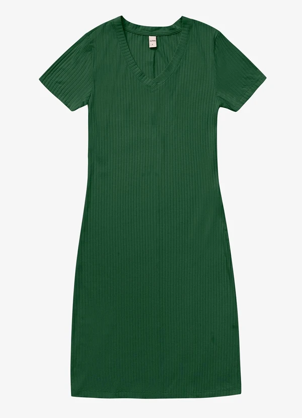 Rovitex - Vestido Feminino em Ribana Canelada Verde 4