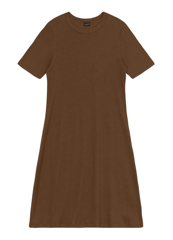 Essendi - Vestido Feminino em Ribana Marrom